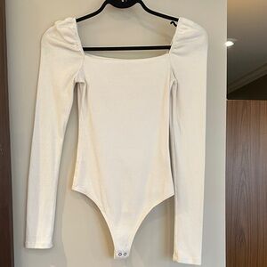 Abercrombie & Fitch Bodysuit with Long Puff Sleeves